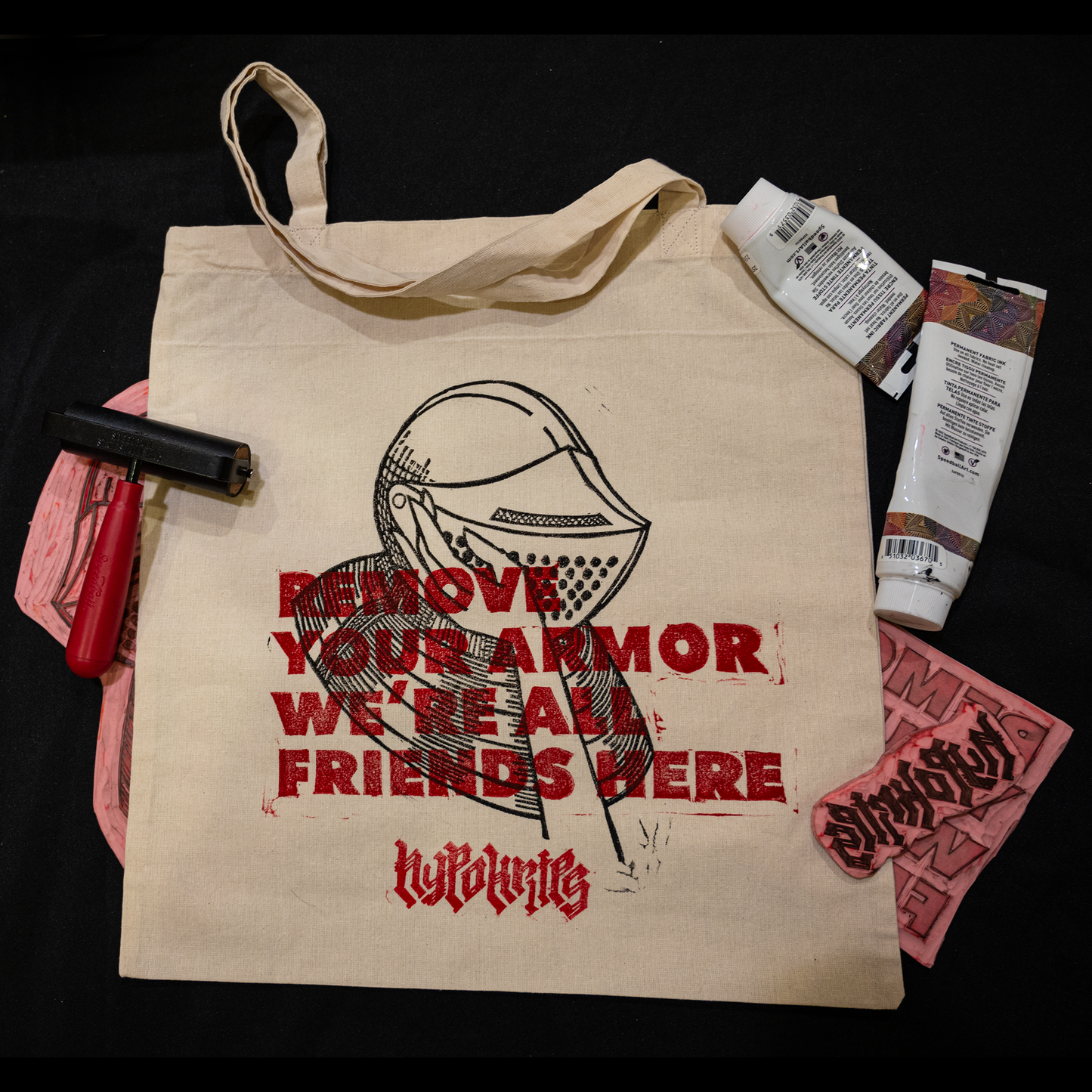We're All Friends Here Tote Bag