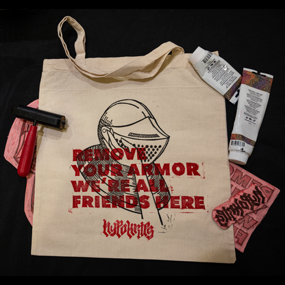 We're All Friends Here Tote Bag